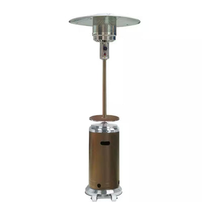 Standing Patio Heater Built to Warm Large Spaces, 48,000 BTU Output, Stainless Steel Construction, 10-12 ft Coverage
