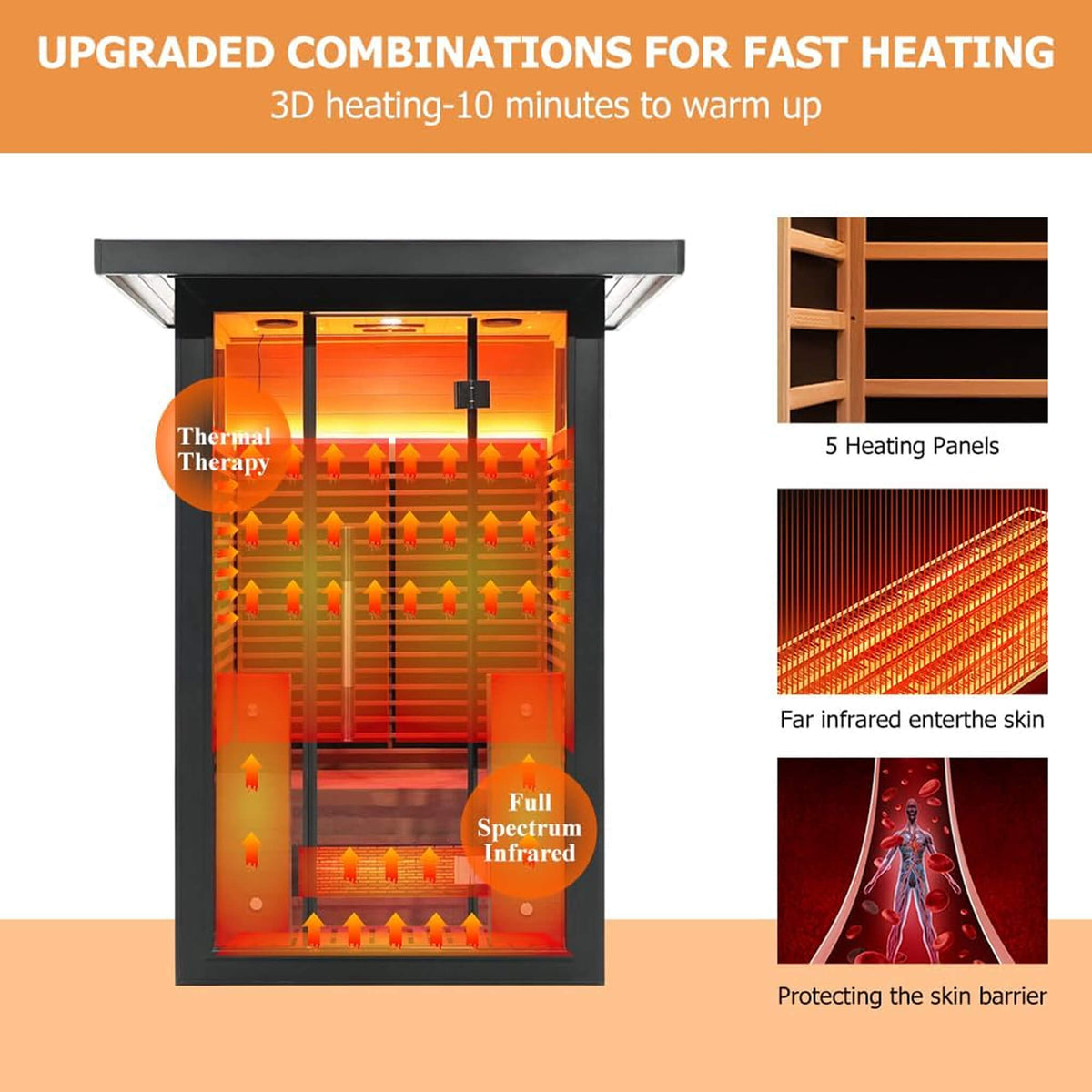 Lugano 2-Person Outdoor Full-Spectrum Infrared Sauna With Aluminum Alloy Exterior & WiFi