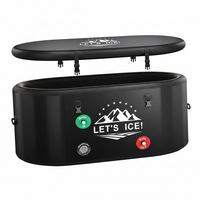 Inflatable Cold Plunge Tub Built for Recovery, 216 Gallon Capacity, Insulated Lid, Chiller Compatible